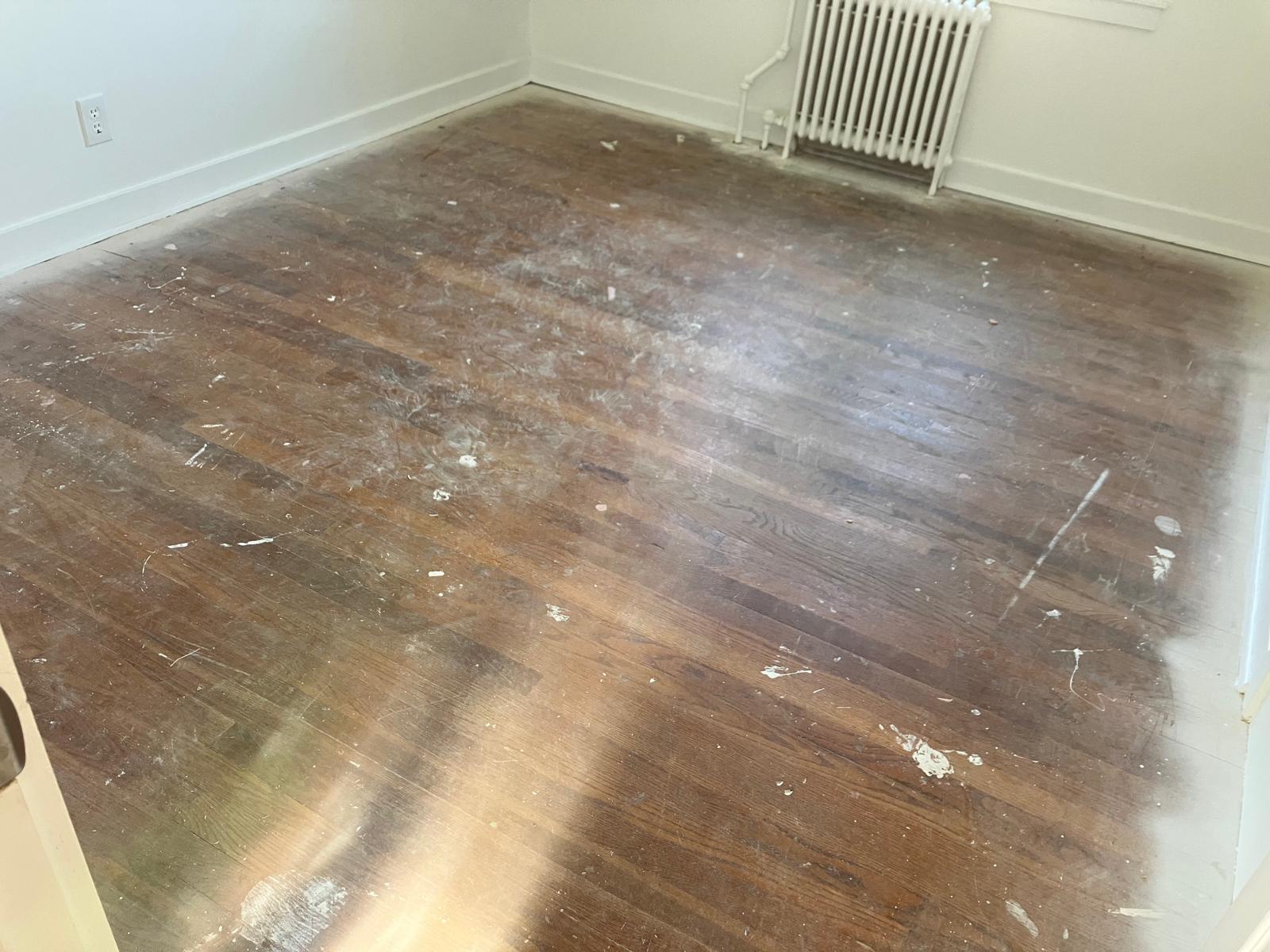 Hardwood floor before restoration - project 2