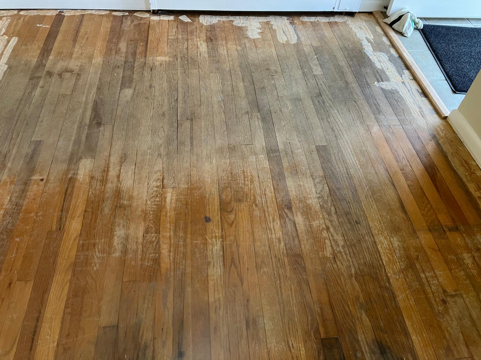 Hardwood floor before restoration - project 4